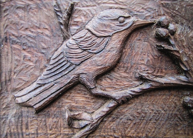 Walnut Bird Detail